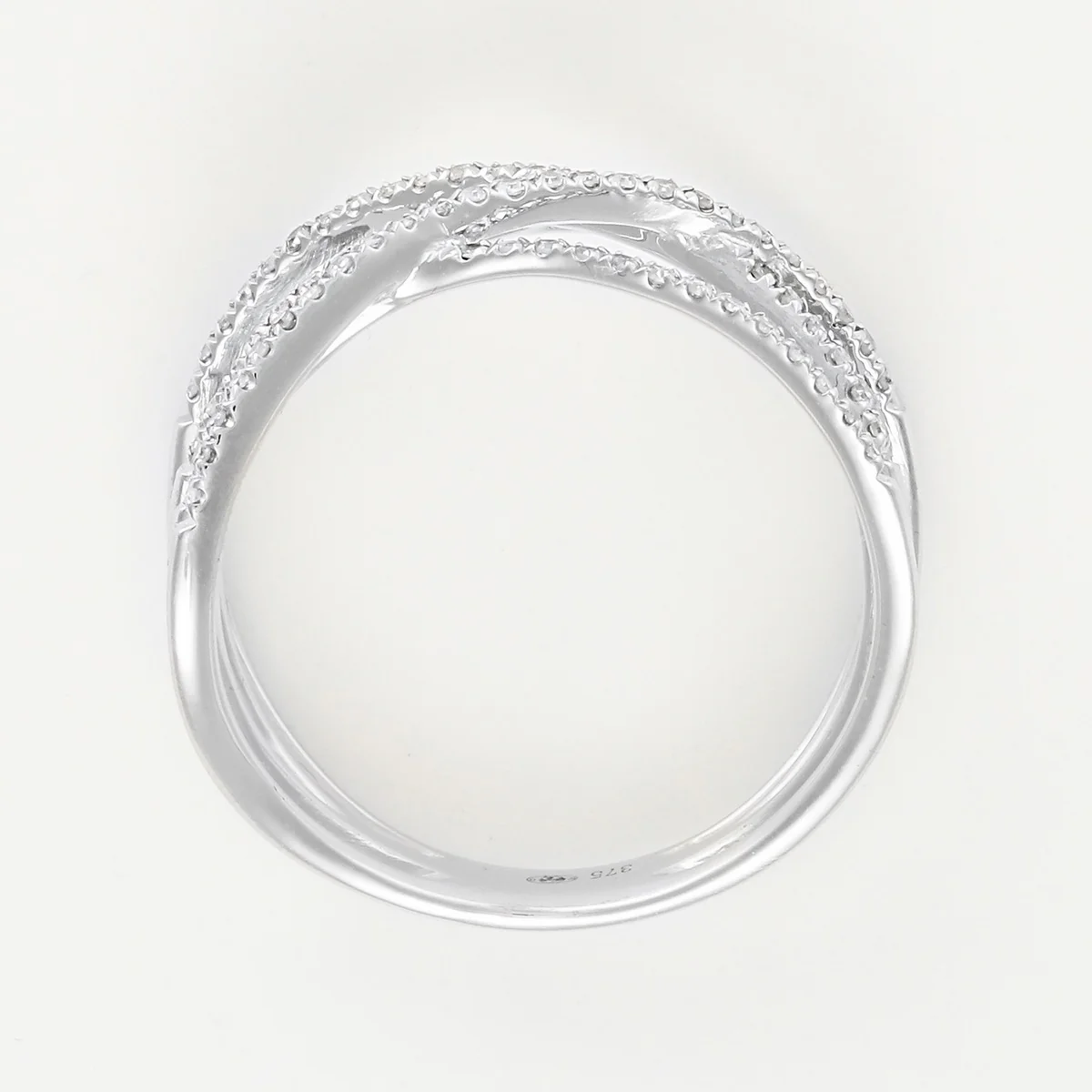 Bague "Entrelacs Lumineux" - Or Blanc - Image 6