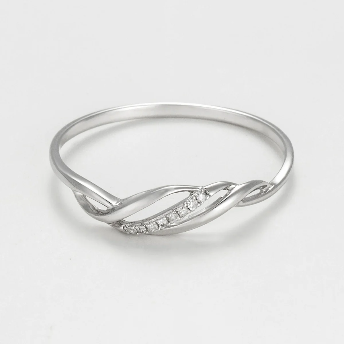 Bague "Life" Or D 0.01 Ct - Or Blanc