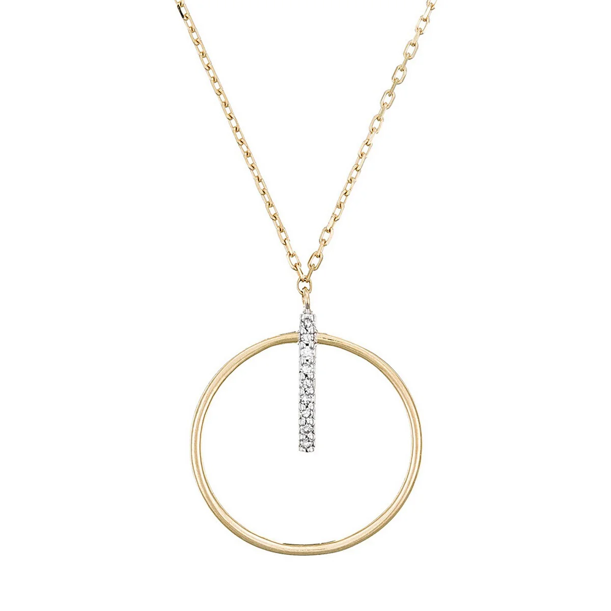 Collier "Cercle Prodigieux" Diamant 0,03/9 - Or Jaune - Image 4