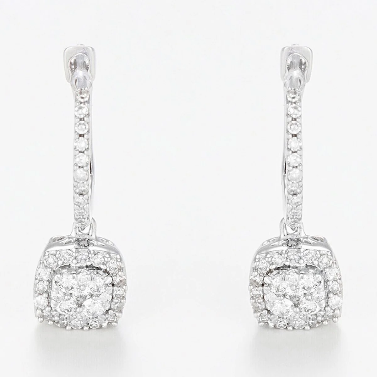 Boucles D'Oreilles "Quadra" D0,30/72 - Or Blanc - Image 3