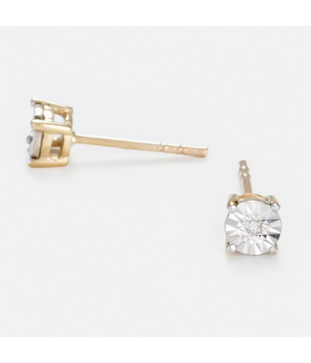 Boucles D'Oreilles "Puce Grande Illusion" - Diamant 0,01/2 - Or Jaune
