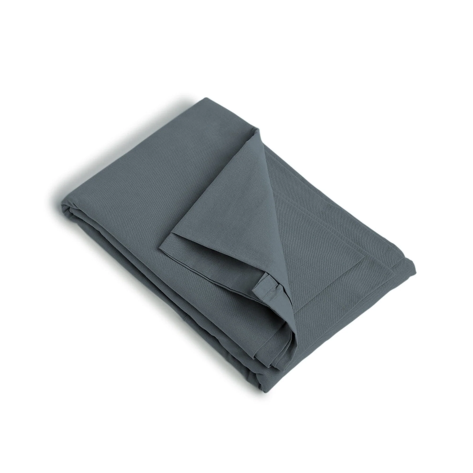 Drap Housse Luna - Bleu Orage - Coton Lavé - Image 3