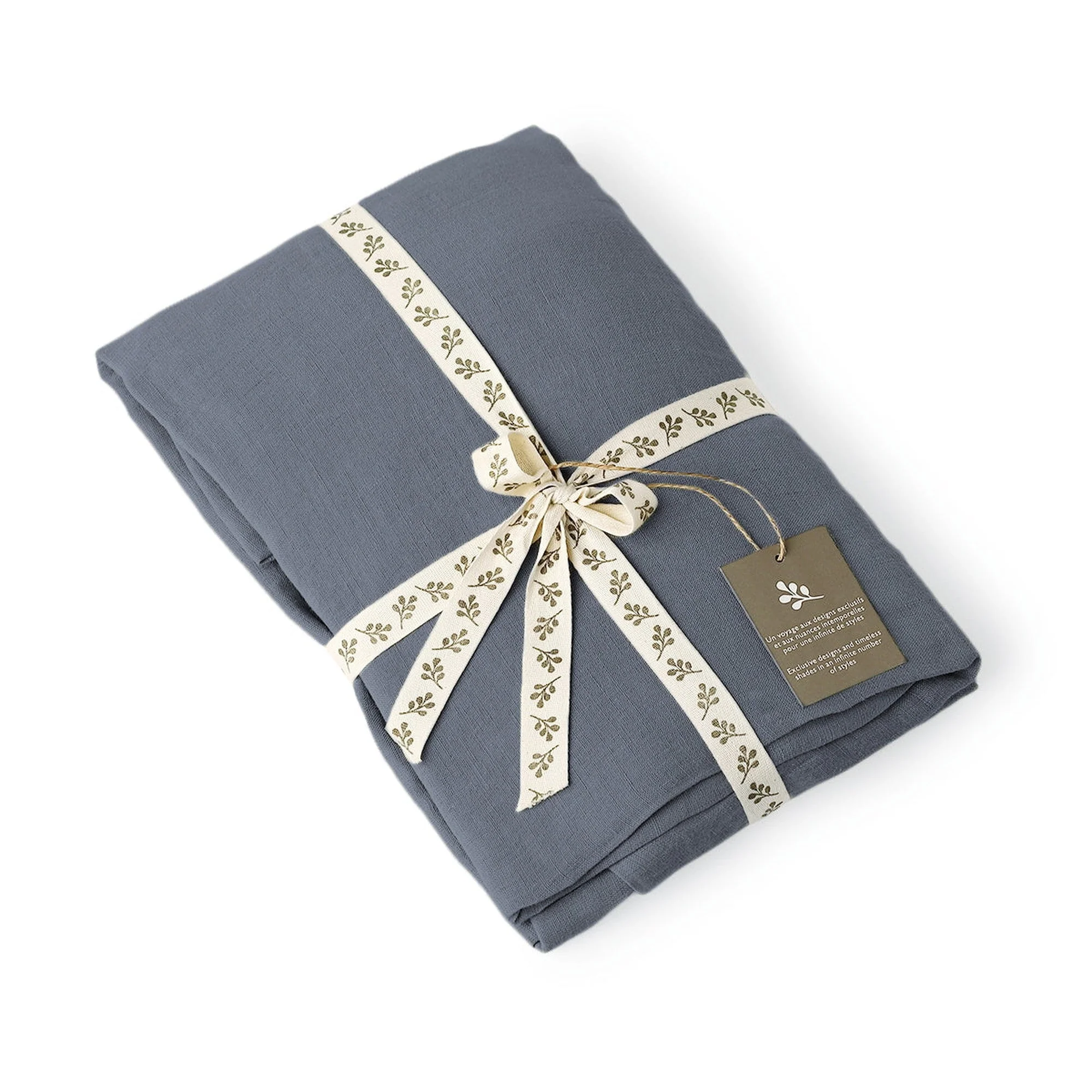 Drap Housse Camille - Bleu Orage - Lin Lavé - Image 7