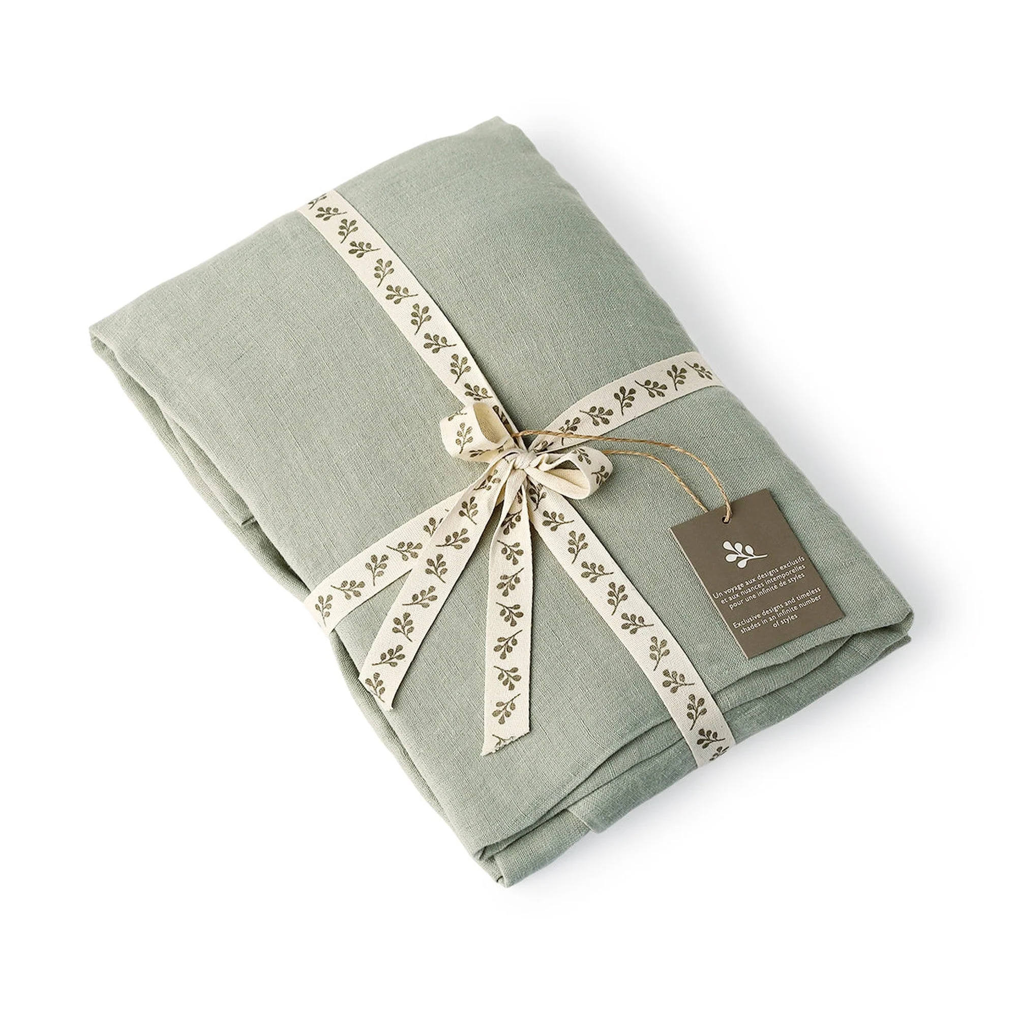 Drap Housse Camille - Vert Céladon - Lin Lavé - Image 15