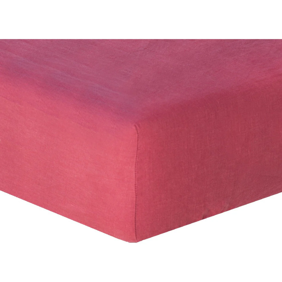 Drap Housse Hortense - Rose Framboise - Lin Lavé