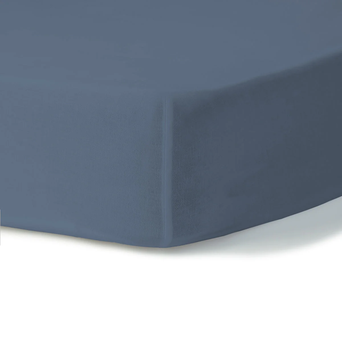 Drap Housse Nina - Bleu Denim - Percale De Coton