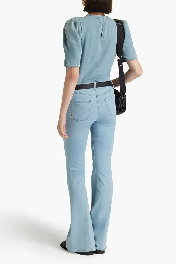 Blouse Draped Sleeve Denim - Sonder - Image 2