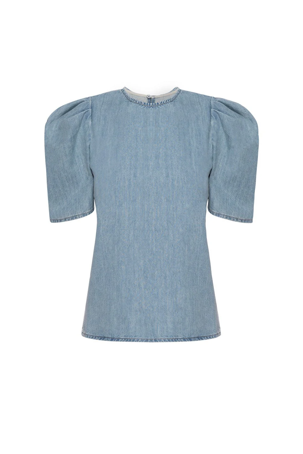 Blouse Draped Sleeve Denim - Sonder - Image 4