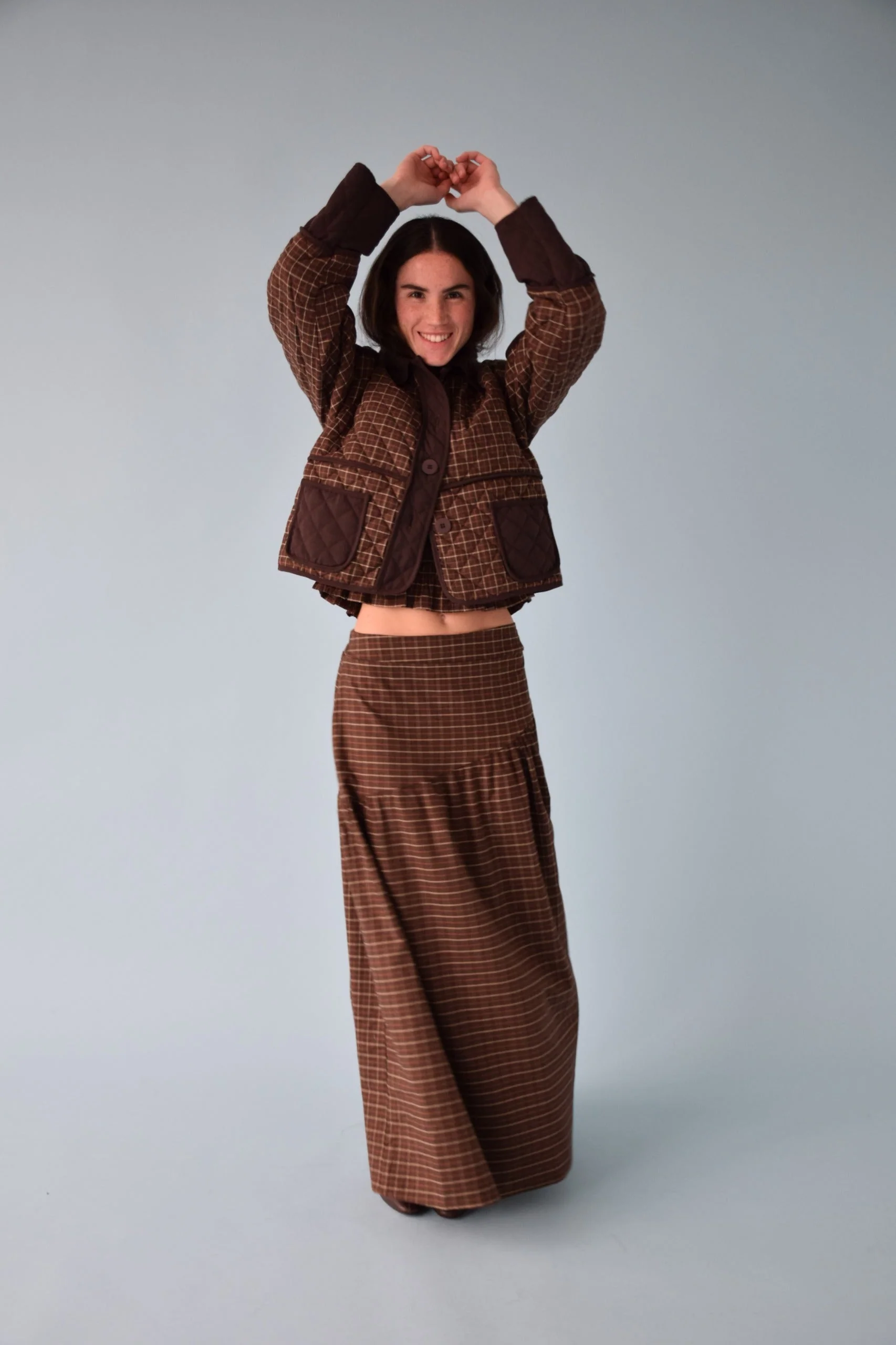 Jupe Beth Cuadros Marrón - Image 2