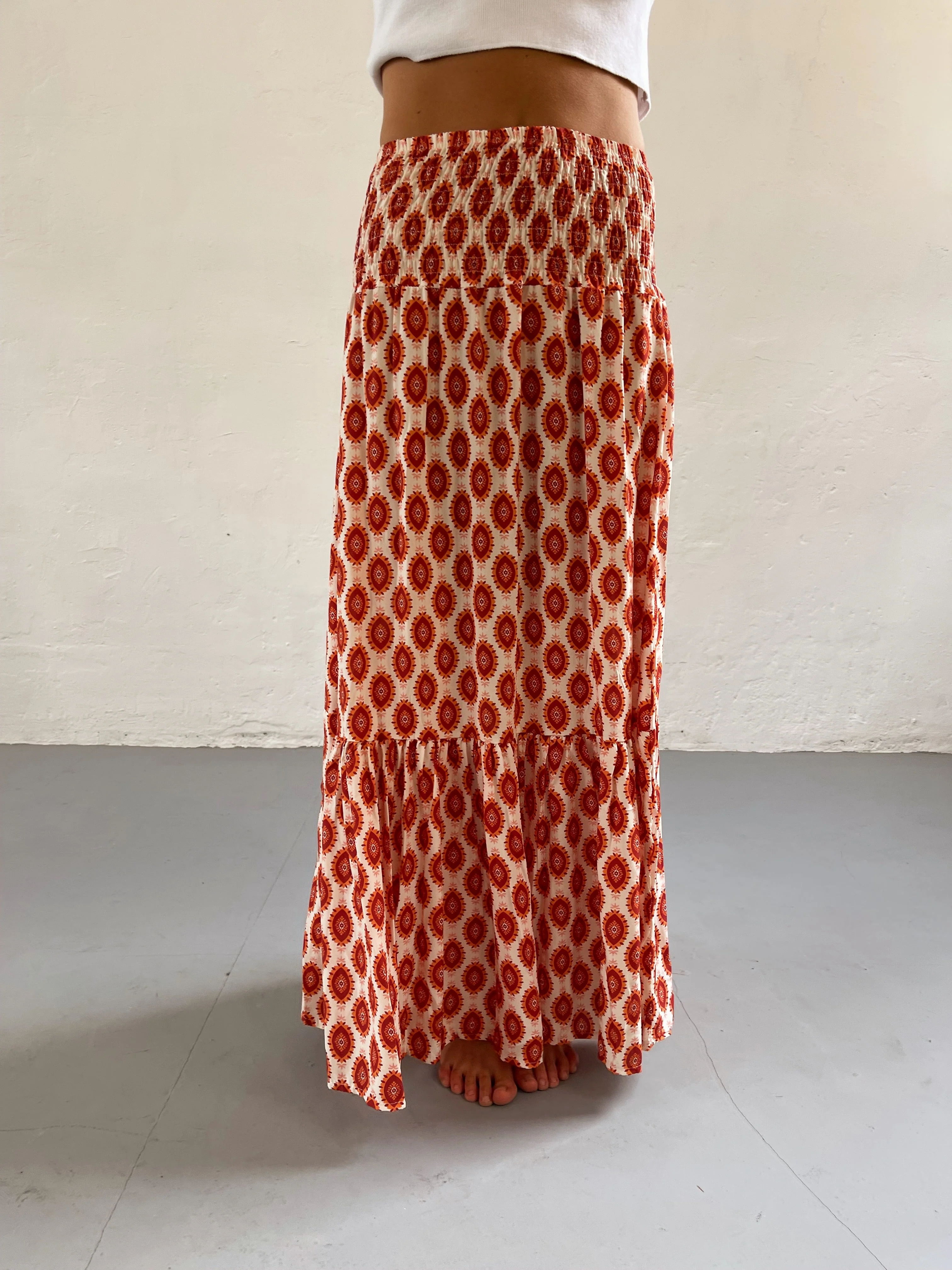 Jupe Indienne Orange - Image 3