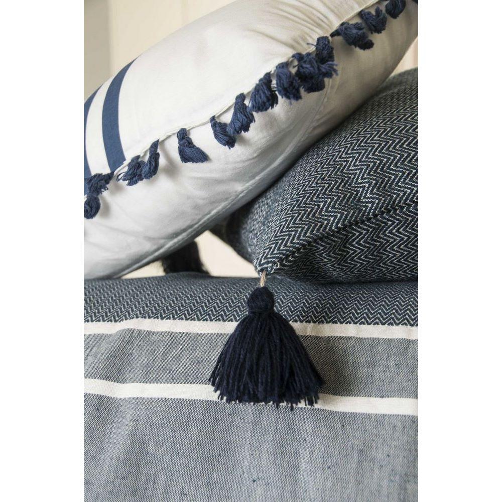 Housse De Coussin Stockholm - Bleu Nuit - Coton - Image 4
