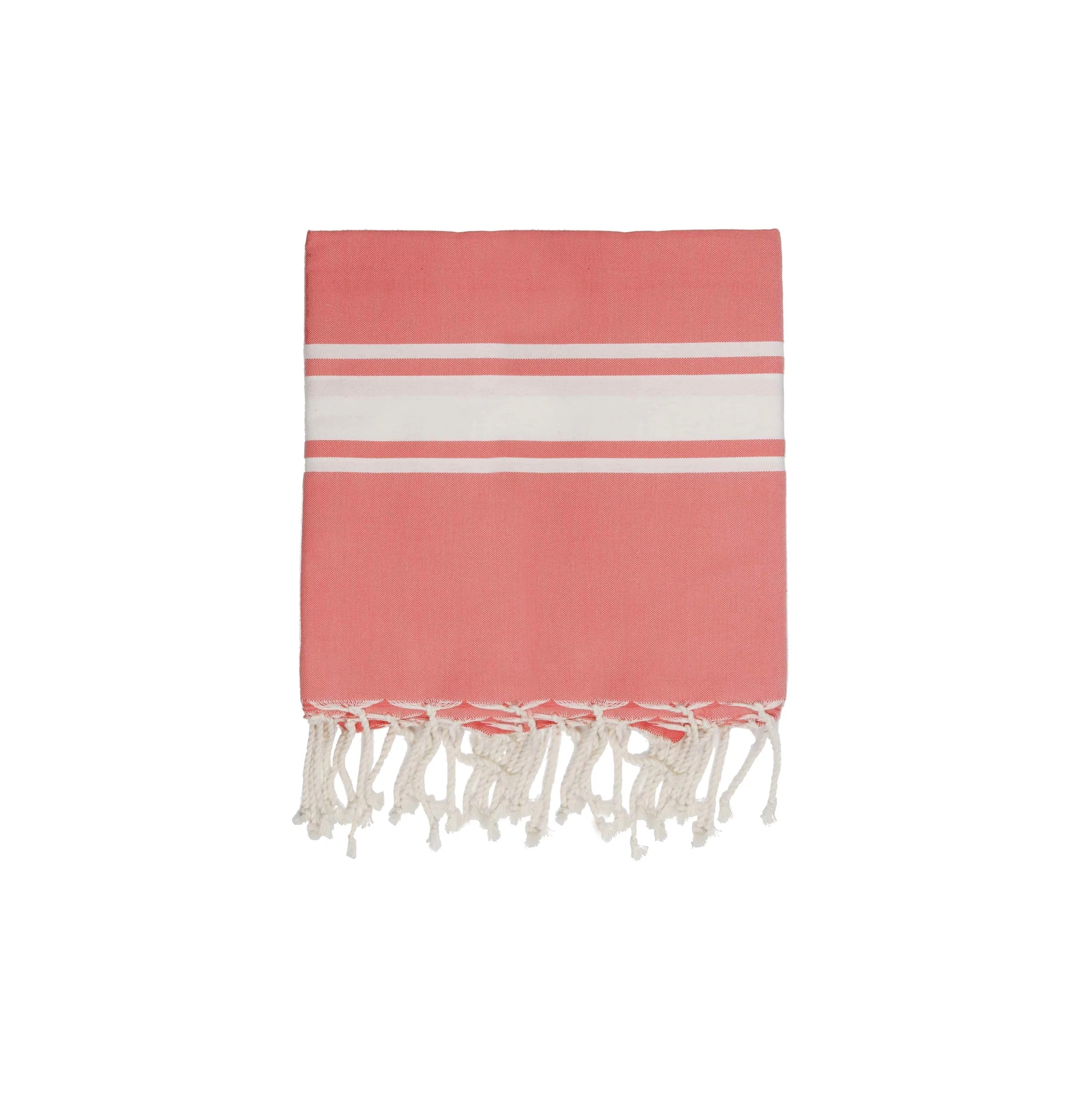 Fouta Xxl St Tropez - Orange Corail - Coton - Image 2