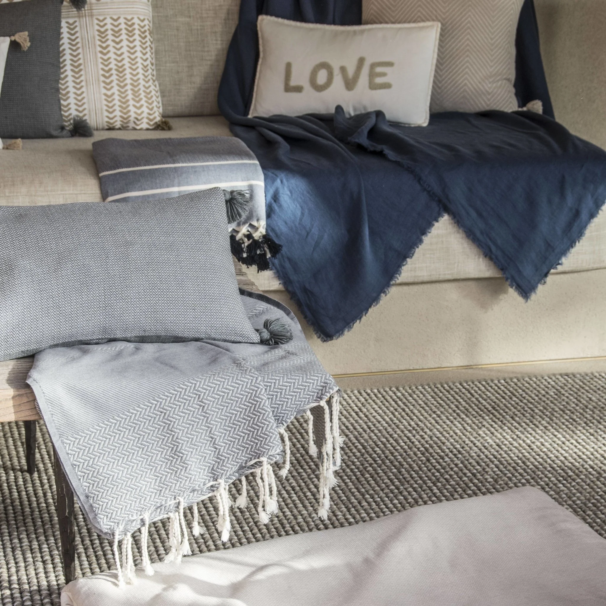 Housse De Coussin Stockholm - Gris Moyen - Coton