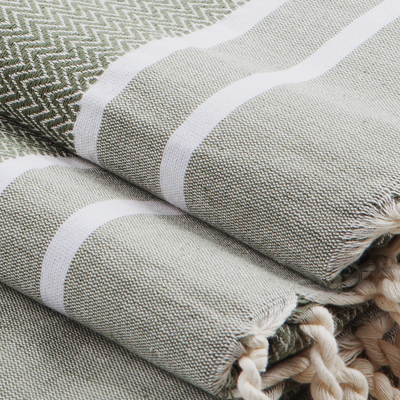 Foutas De Bain 1 2 Stockholm - Vert Olive - Coton - Image 3