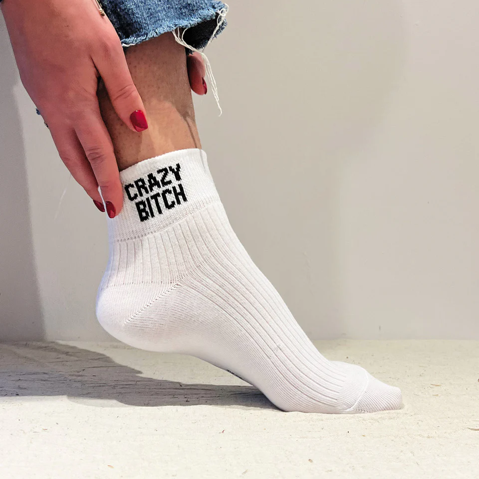 Chaussettes Courtes Crazy Bitch