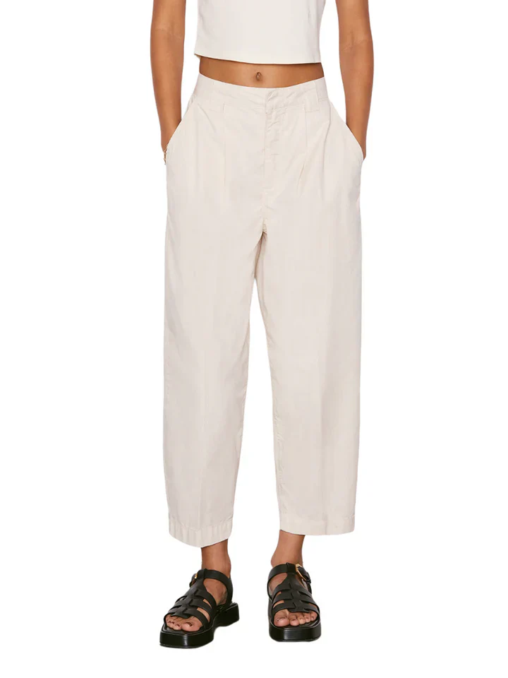Pantalon Fluid Twill Pleated - Flax - Image 2