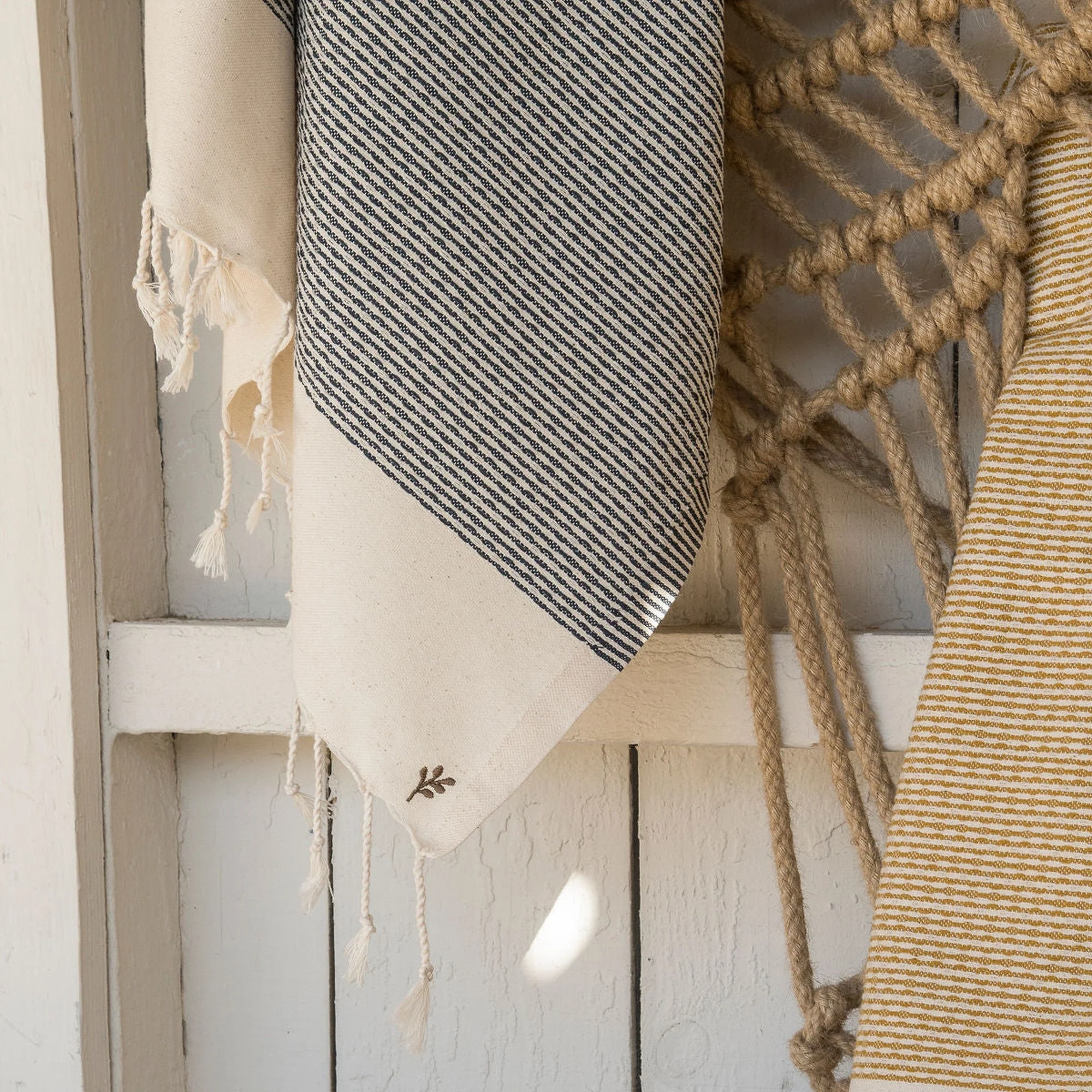 Fouta Rio - Noir - Coton - Image 5