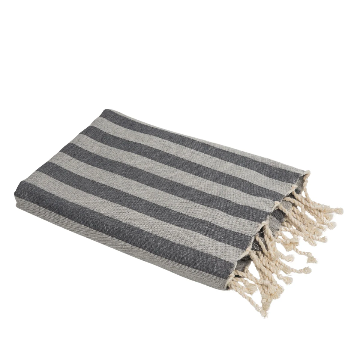 Fouta Jacquard Capri - Gris Moyen - Coton