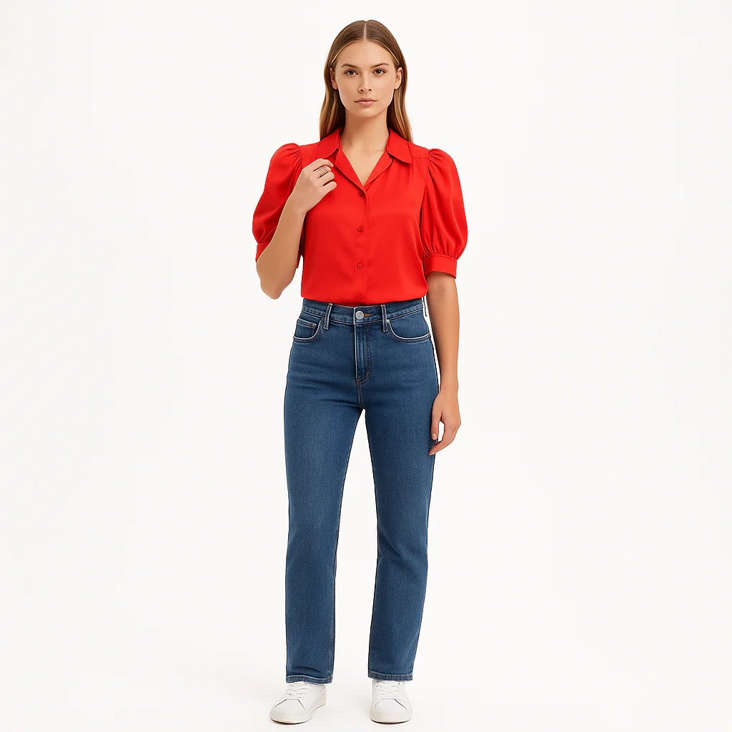 Top Gillian - Red Orange