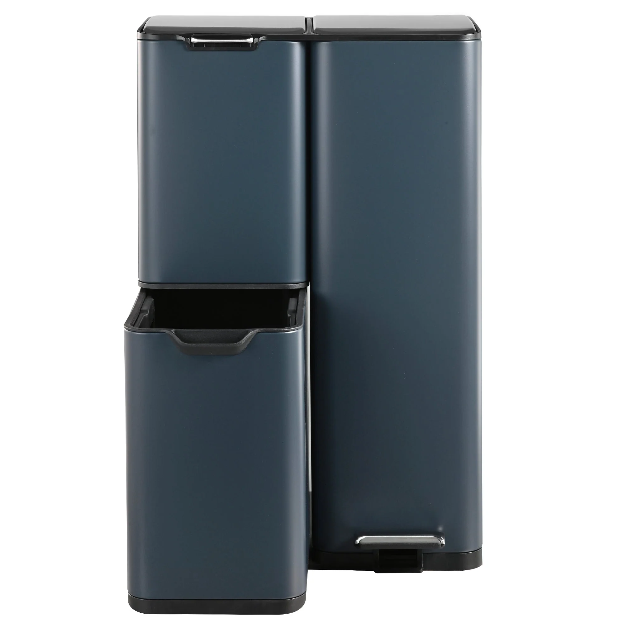 Poubelle Pédale Tri Sélectif Haja Gris 60L - Image 3