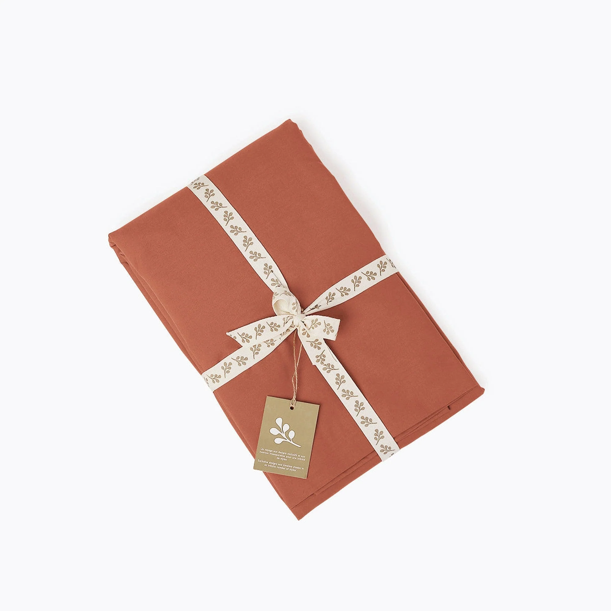 Housse De Couette Nina - Rouge Toscane - Percale De Coton - Image 6