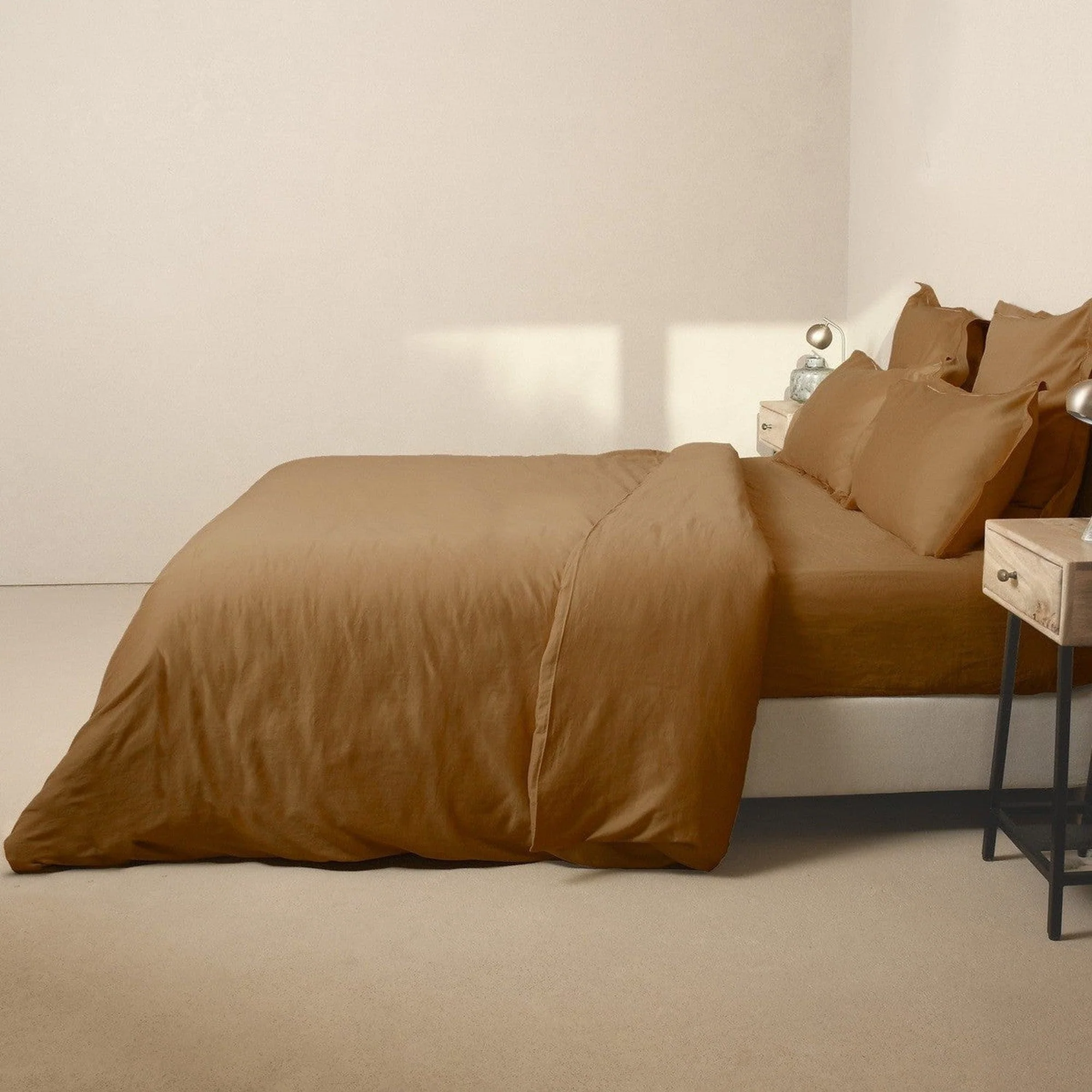 Housse De Couette Julia - Caramel - Satin De Coton - Image 5