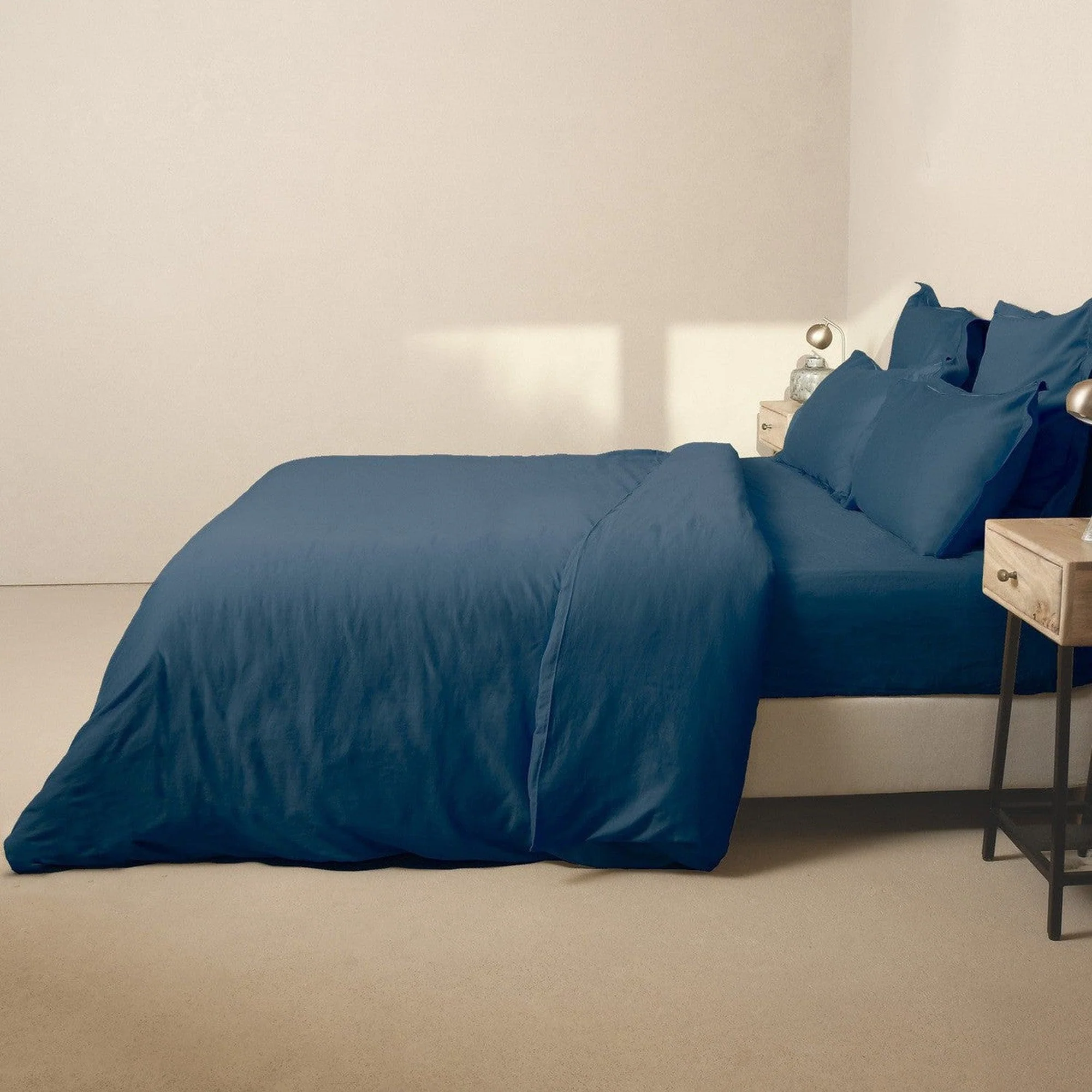 Housse De Couette Julia - Bleu Indigo - Satin De Coton - Image 8