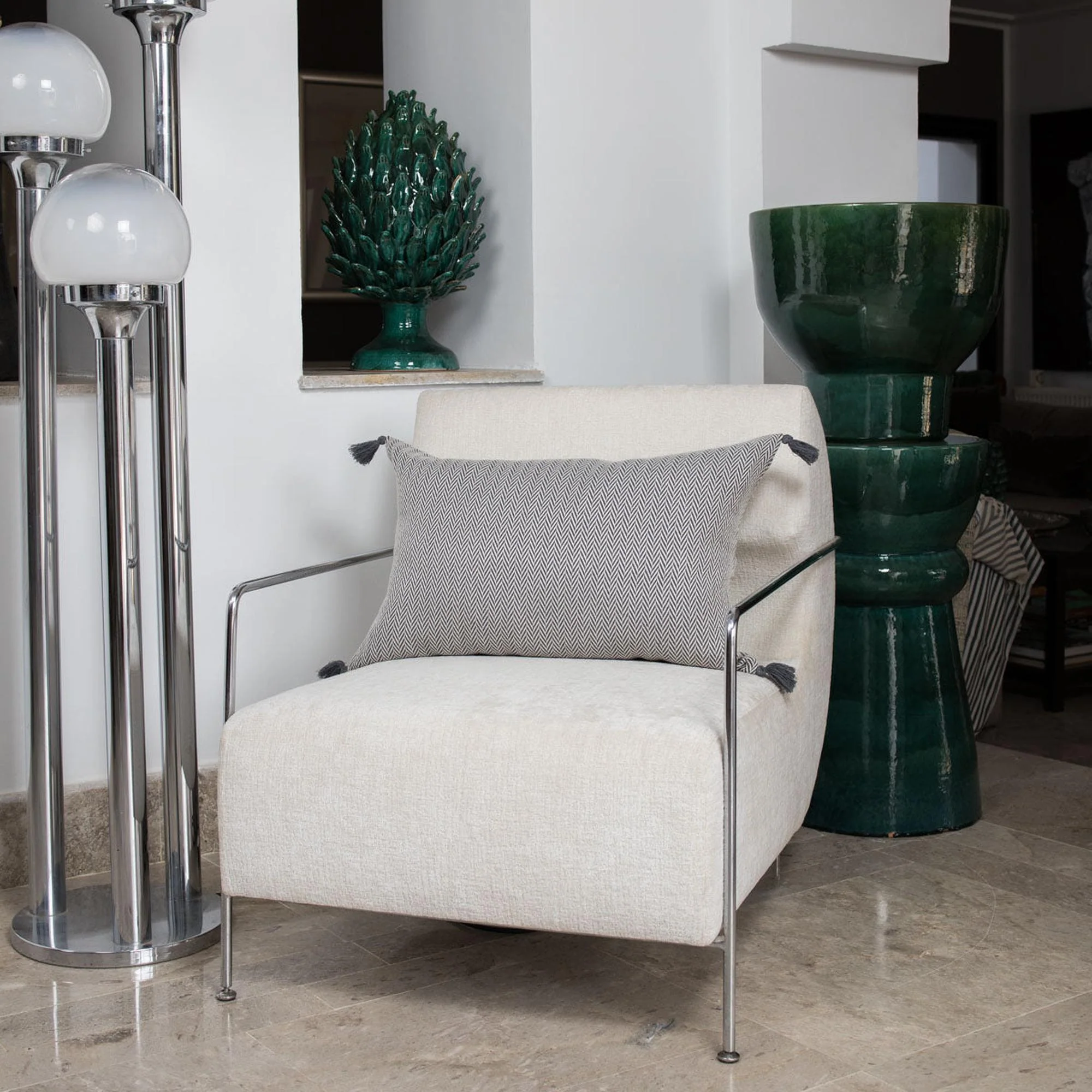 Housse De Coussin Megeve - Gris Moyen - Coton - Image 4