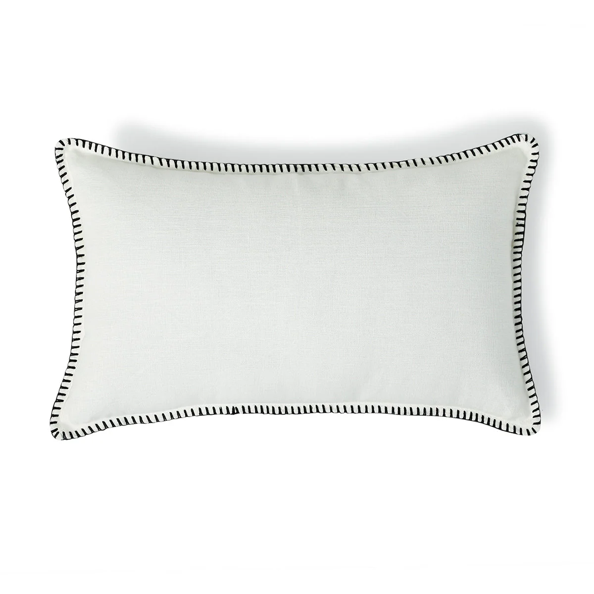 Housse De Coussin Maxime - Naturel / Noir - Lin Lavé - Image 2