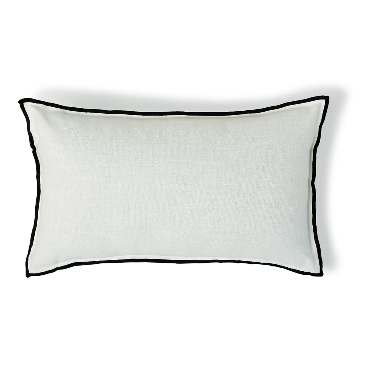 Housse De Coussin Jules - Blanc / Noir - Toile De Coton