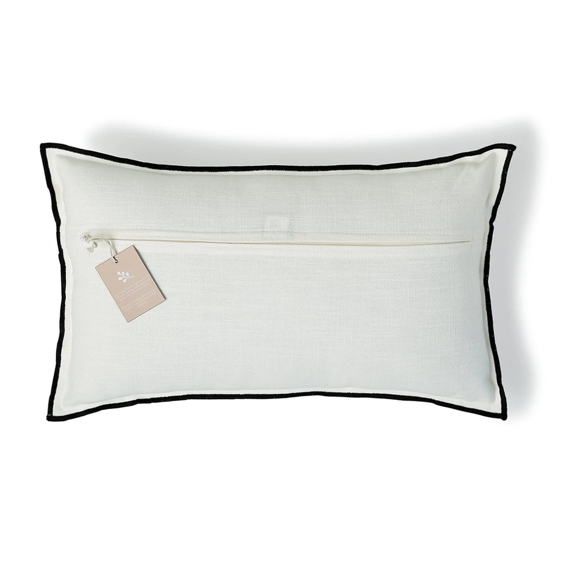 Housse De Coussin Jules - Blanc / Noir - Toile De Coton - Image 3