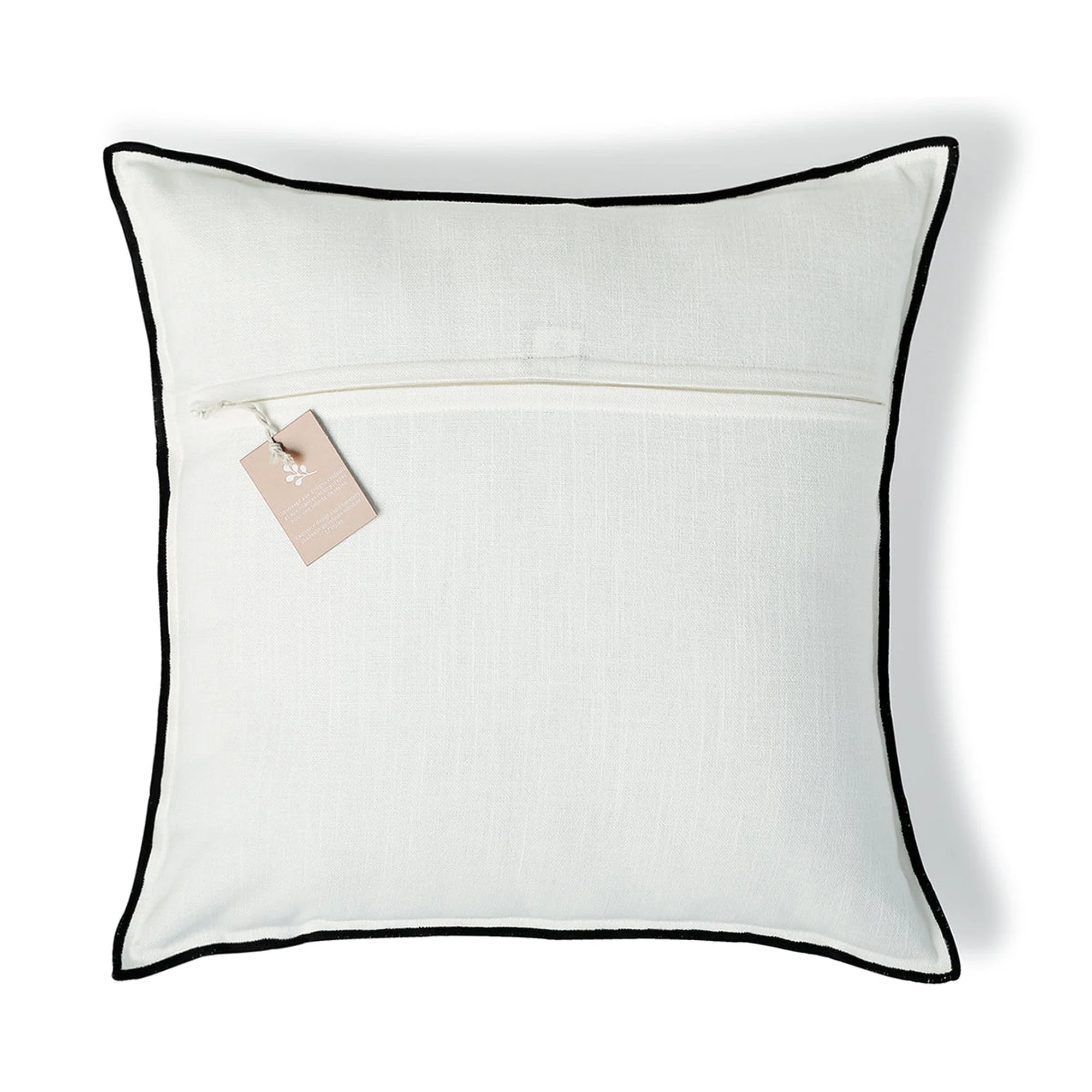 Housse De Coussin Jules - Blanc / Noir - Toile De Coton - Image 3