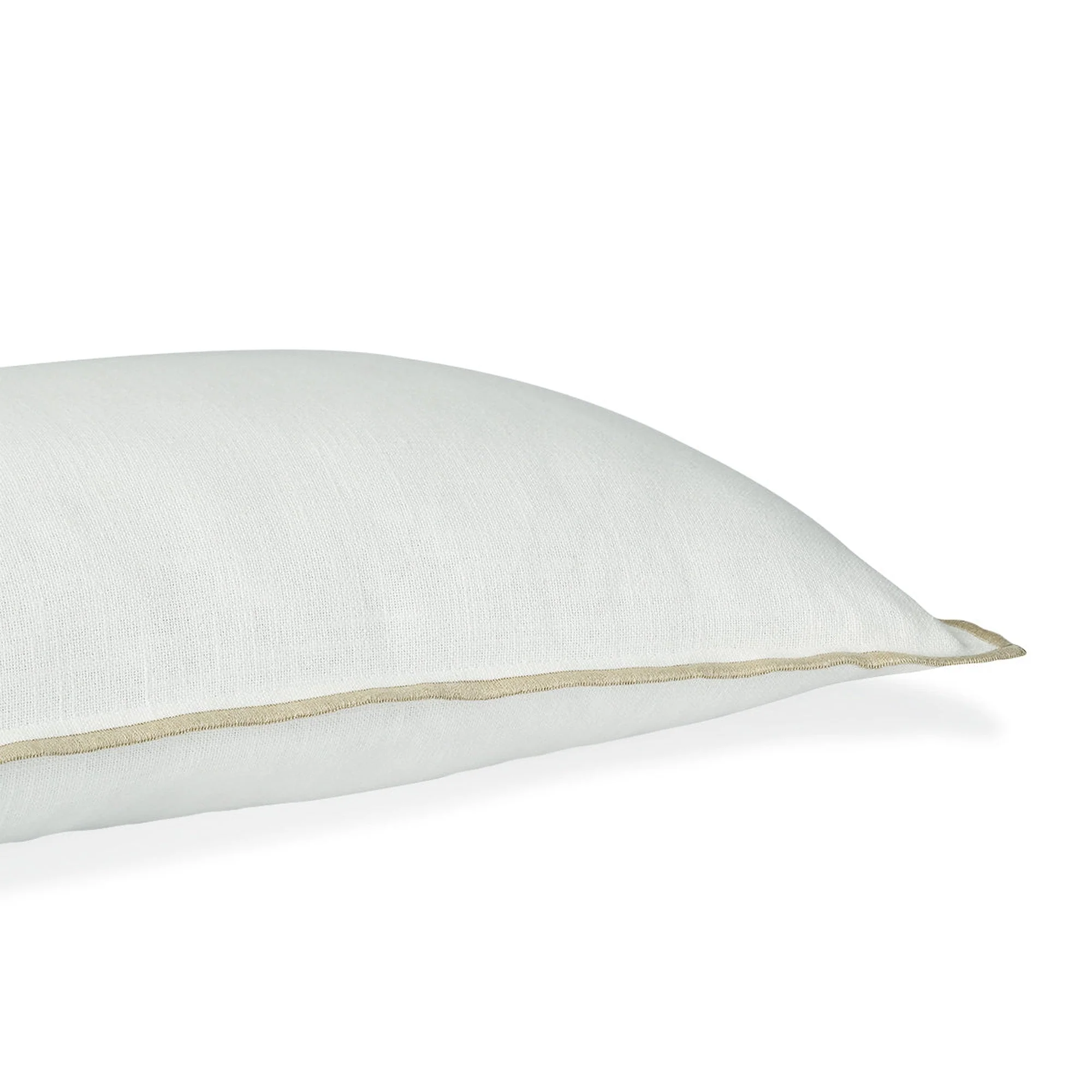 Housse De Coussin Jules - Blanc / Sable - Toile De Coton - Image 5