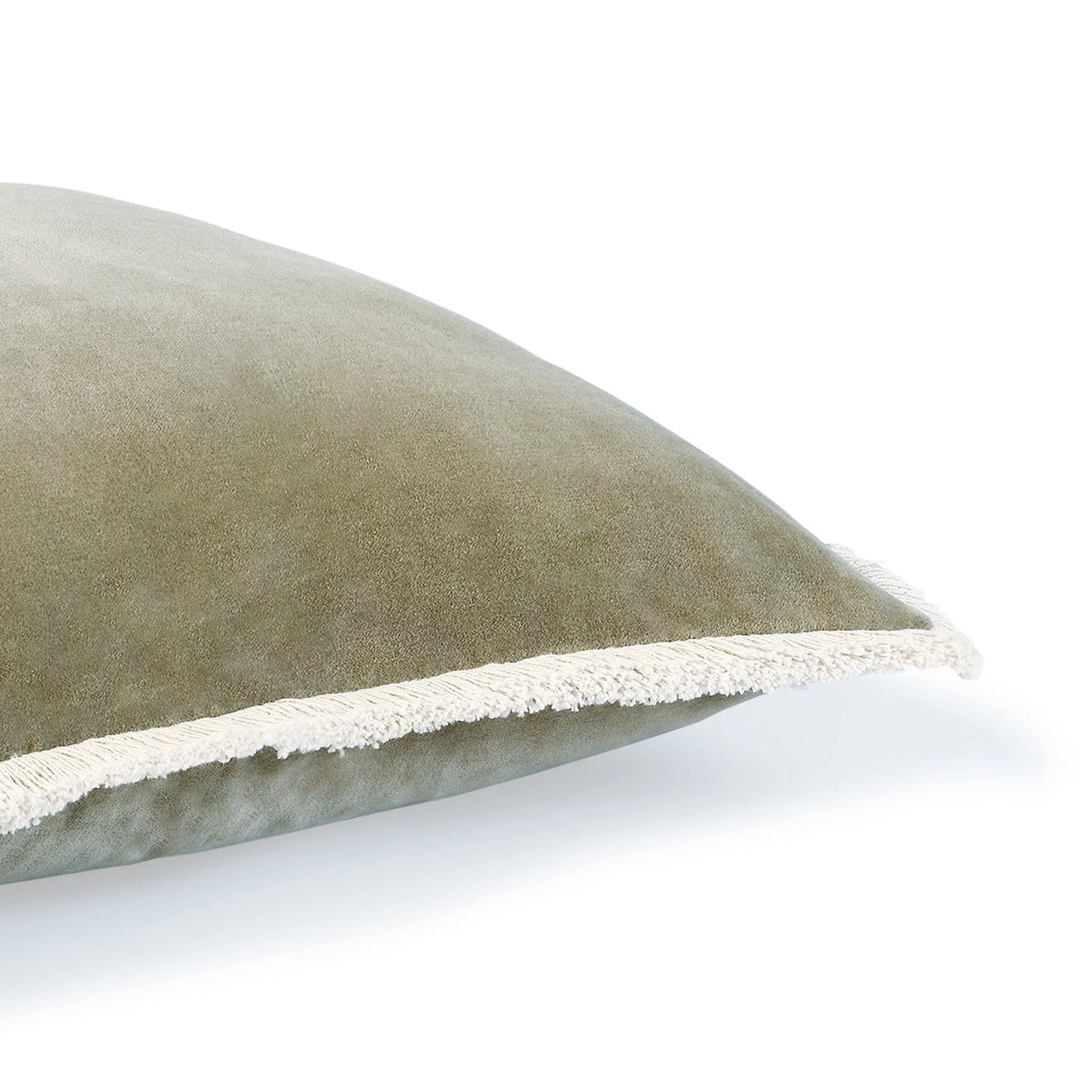 Housse De Coussin Riva - Vert Kaki - Velours De Coton - Image 5