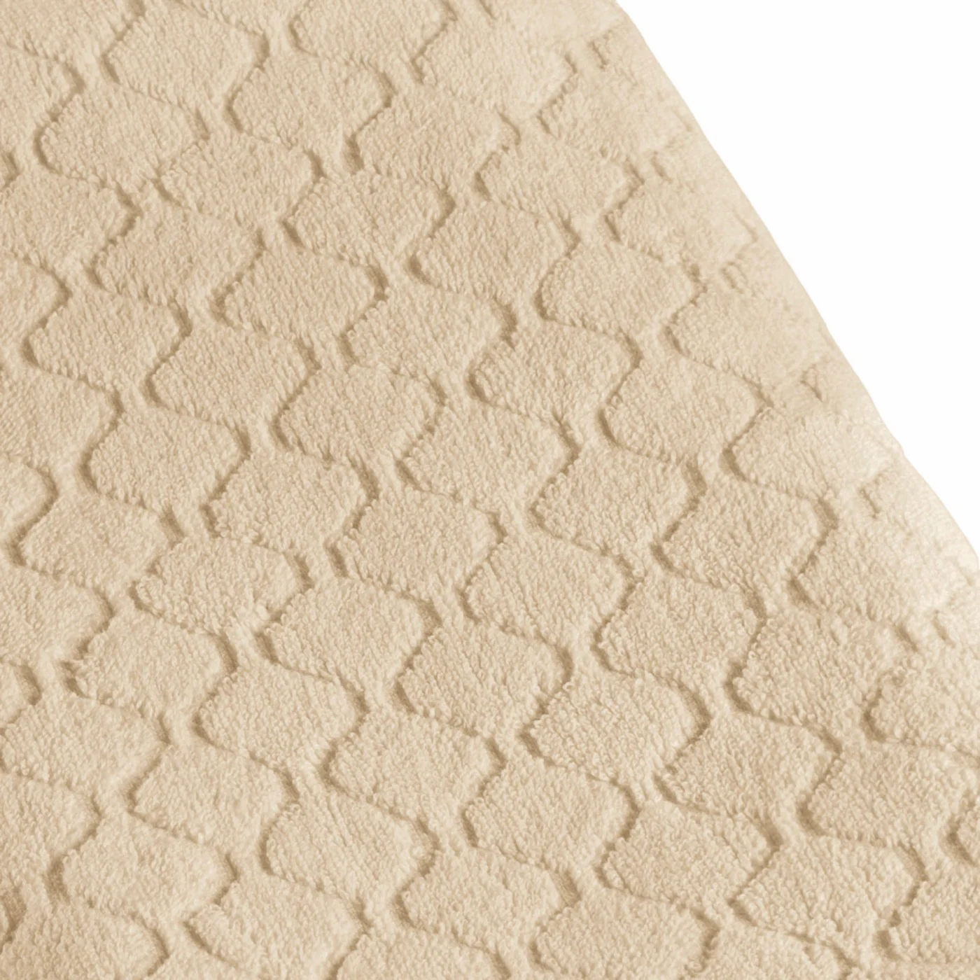 Drap De Bain Coton Peigné Jacquard - Uni - Taupe - Image 3