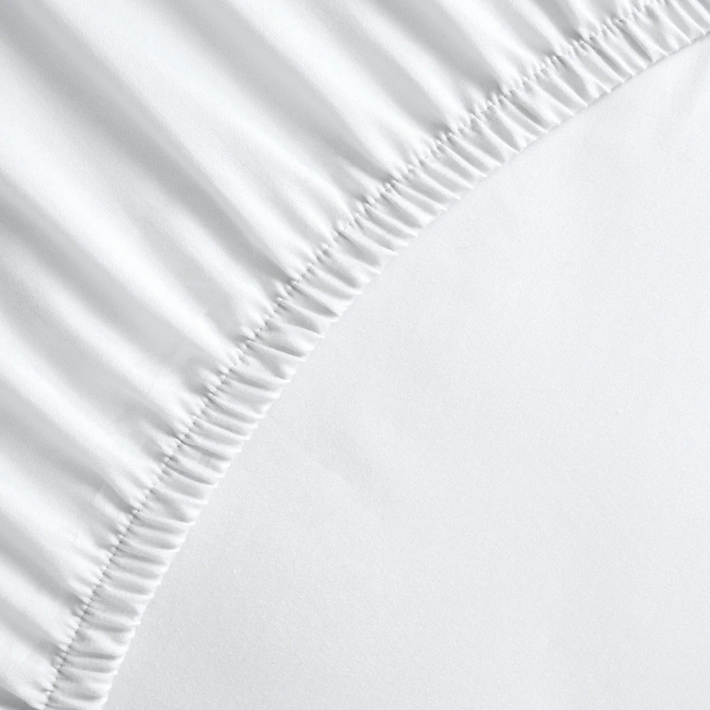 Drap-Housse Satin De Coton - Uni - Blanc - Image 2