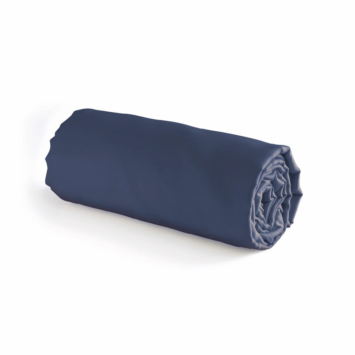 Drap-Housse Satin De Coton - Uni - Bleu 06