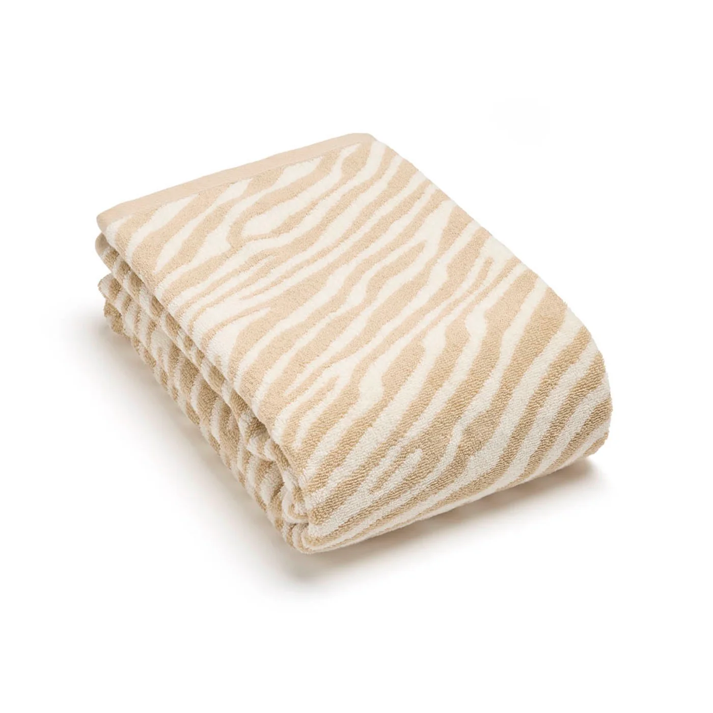 Maxi Drap De Bain - Ligne Zèbre - Taupe