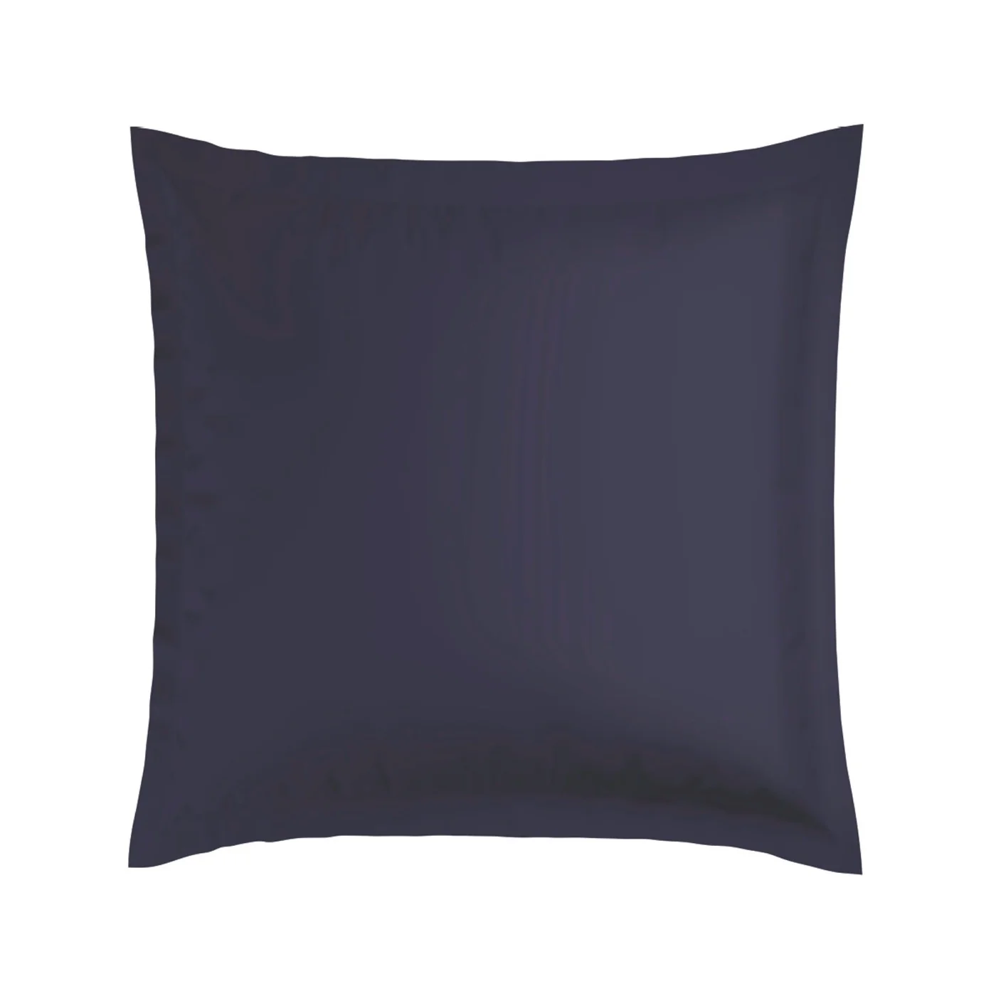 Set De 2 Taies D'Oreiller Satin De Coton - Antibes - Blanc / Bleu Fonce - Image 2