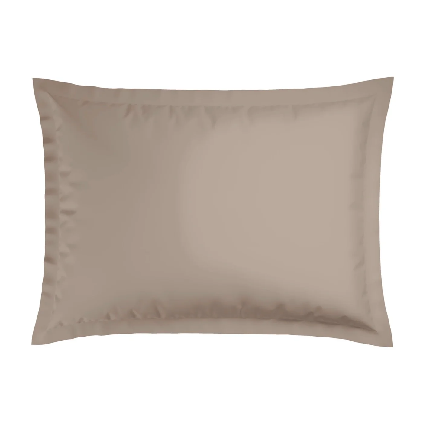 Set De 2 Taies D'Oreiller Satin De Coton - Antibes - Blanc / Taupe - Image 4