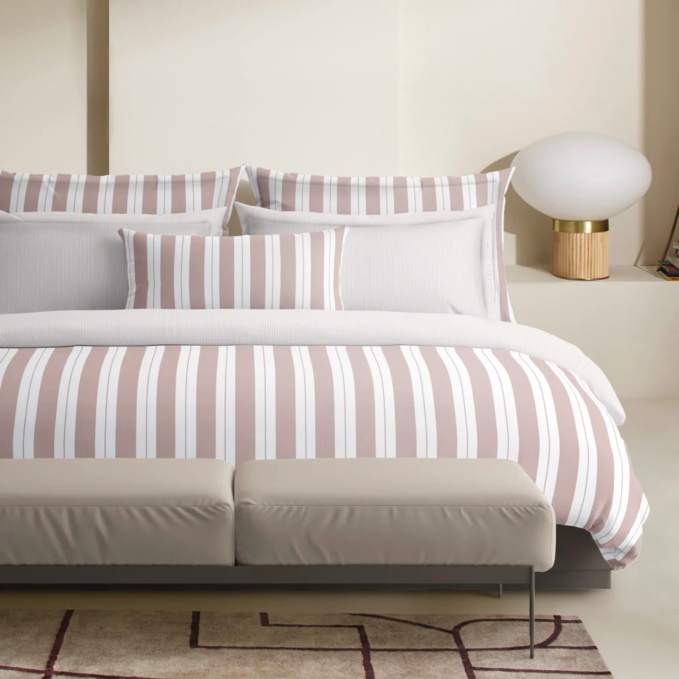 Set De 2 Taies D'Oreiller Satin De Coton - Chloé - Vieux Rose - Image 6