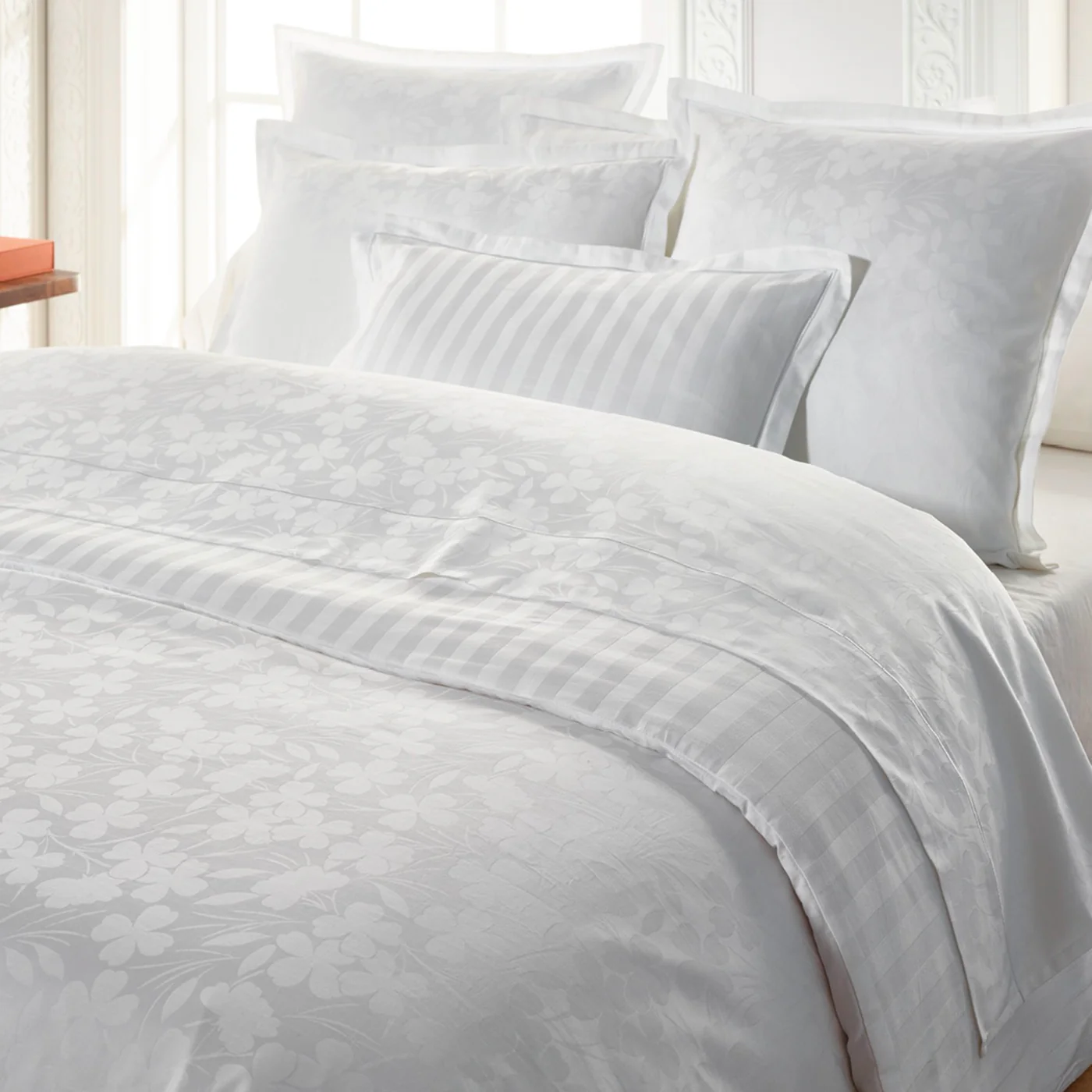 Set De 2 Taies D'Oreiller Satin De Coton - Cresson De Fontaine - Blanc - Image 3
