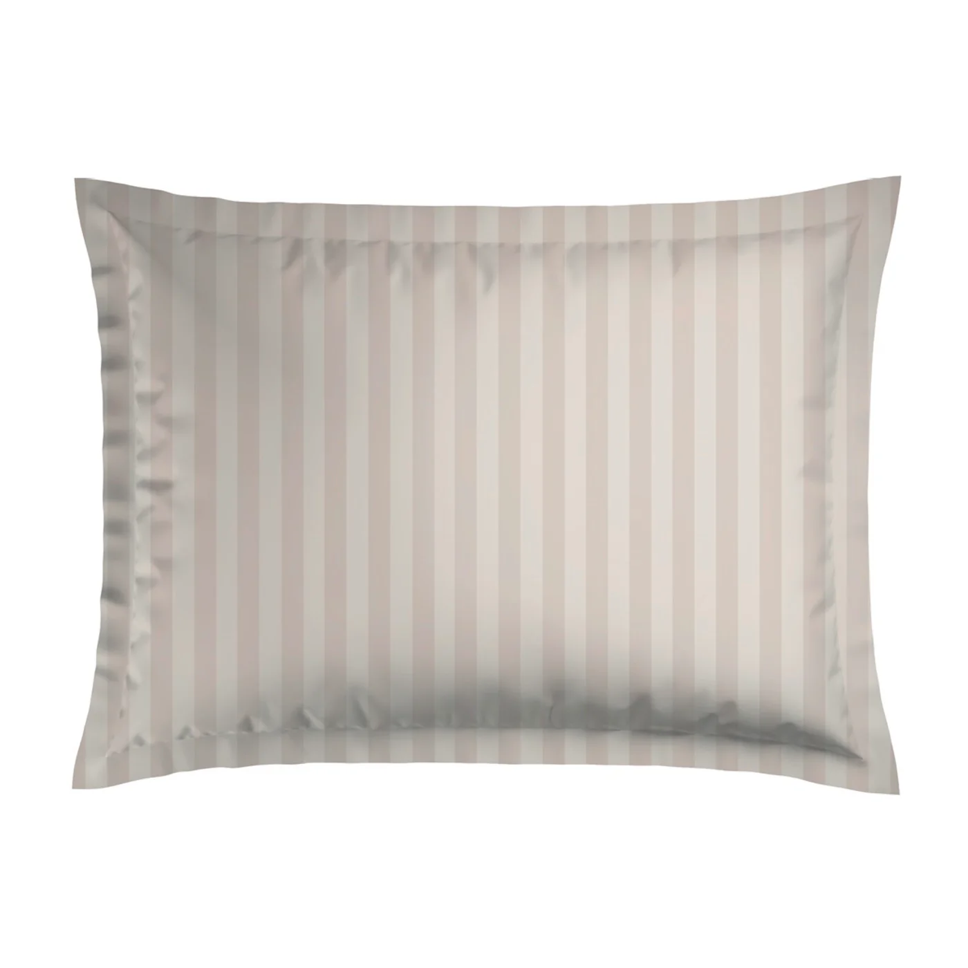 Set De 2 Taies D'Oreiller Satin De Coton Rayure Tissé Dobby - Jacquard - Taupe