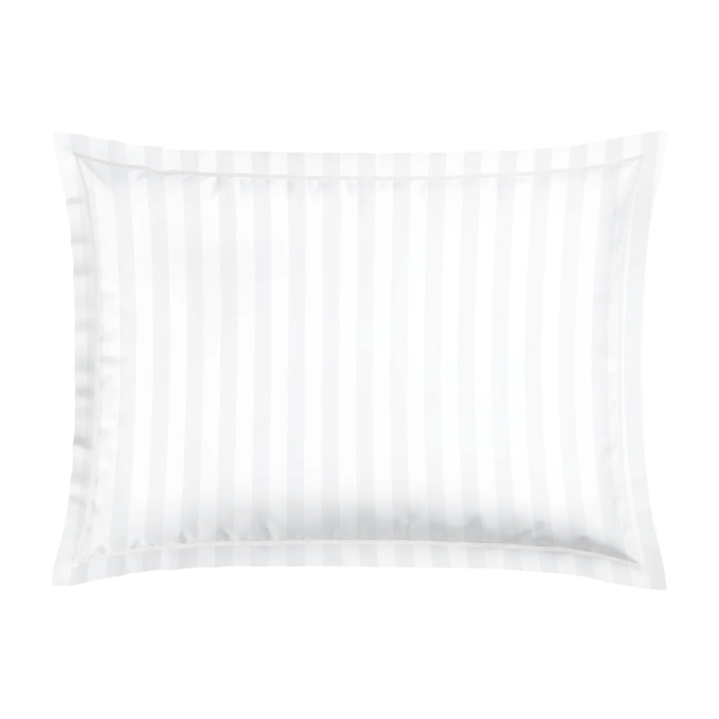Taie D'Oreiller Satin De Coton Tissé Jacquard - Cresson De Fontaine - Blanc - Image 2