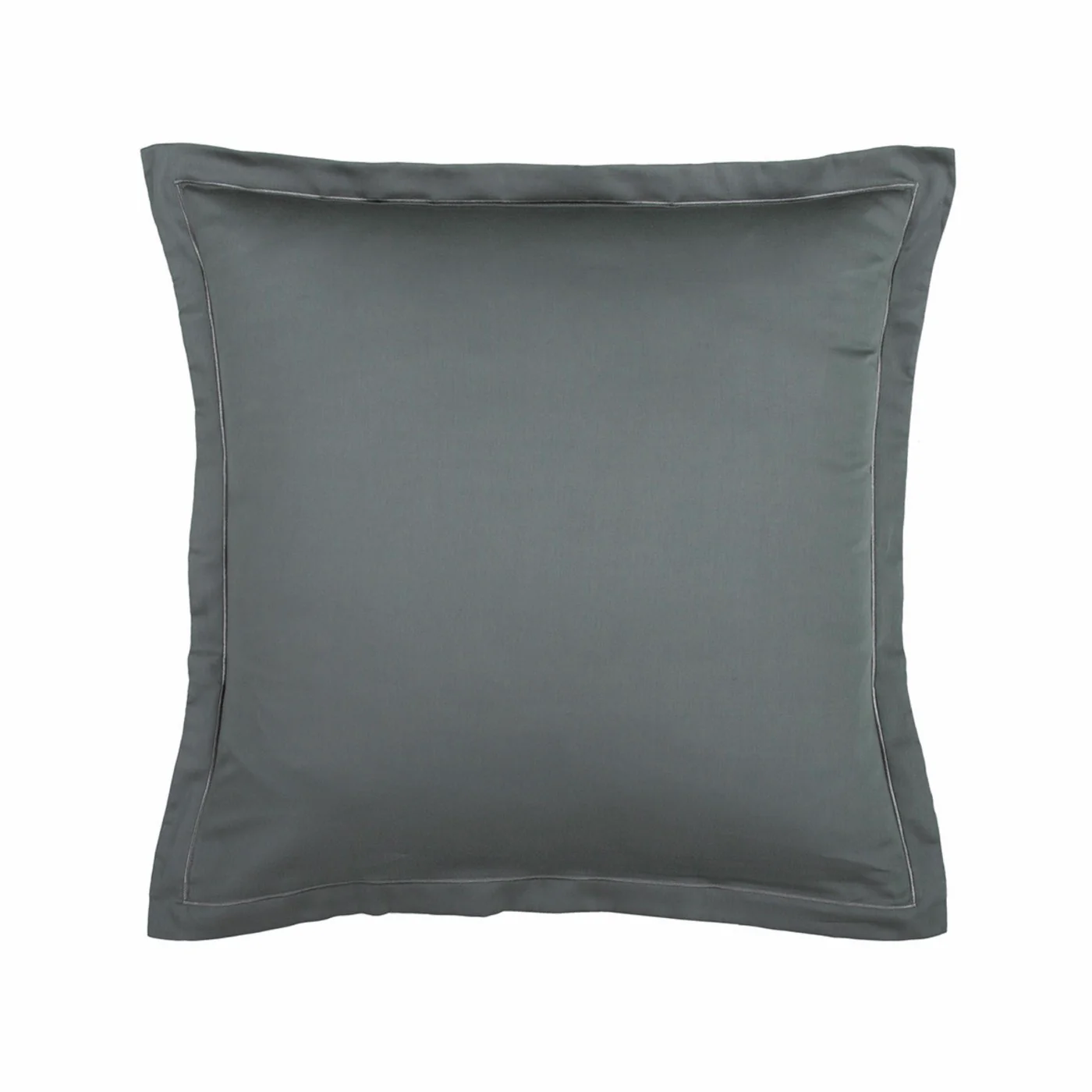 Taie D'Oreiller Satin De Coton - Uni 1 Baratta - Gris 02 - Image 2