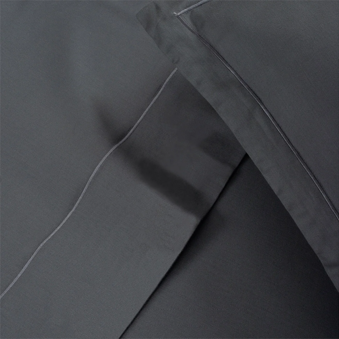 Taie D'Oreiller Satin De Coton - Uni 1 Baratta - Gris 02 - Image 3