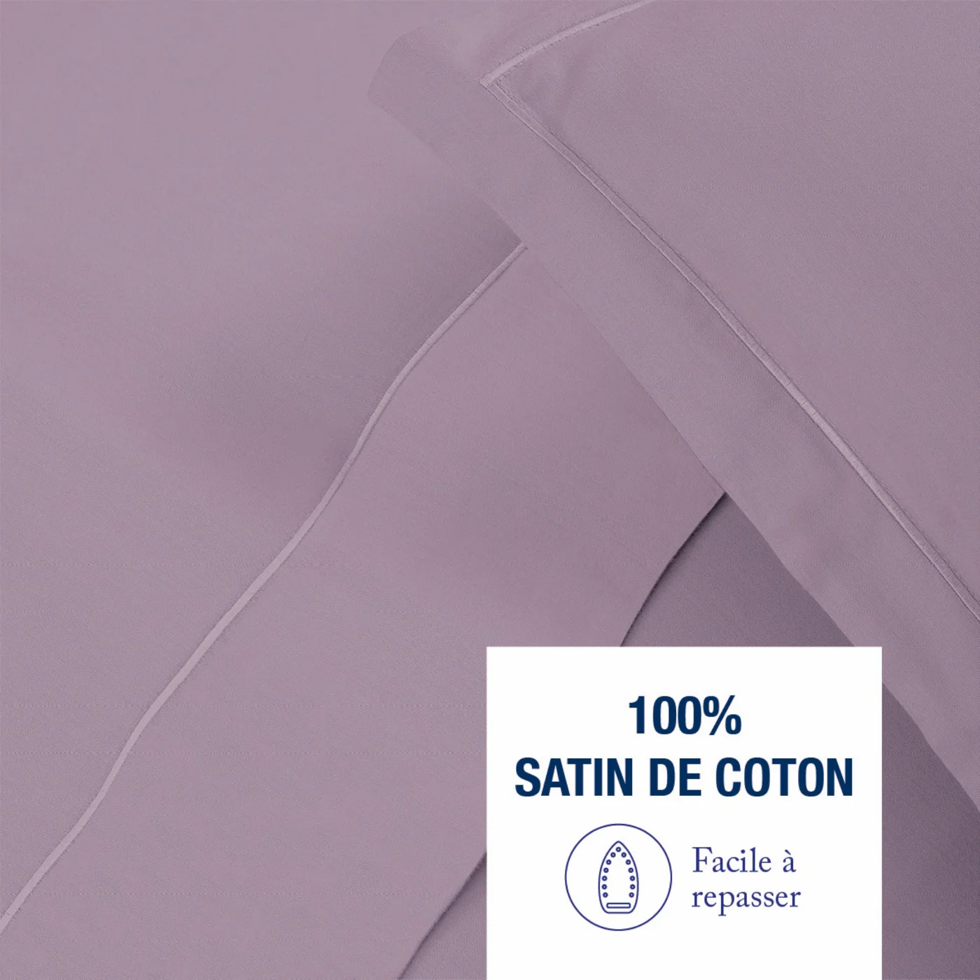 Taie D'Oreiller Satin De Coton - Uni 1 Baratta - Violet 01 - Image 4