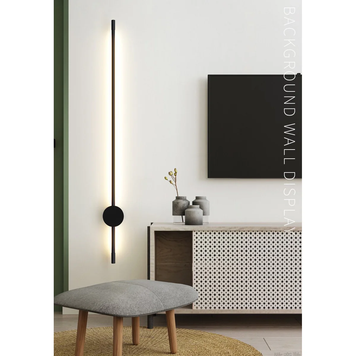 Applique Murale Laser Minimalist 80Cm - Noir - Image 16