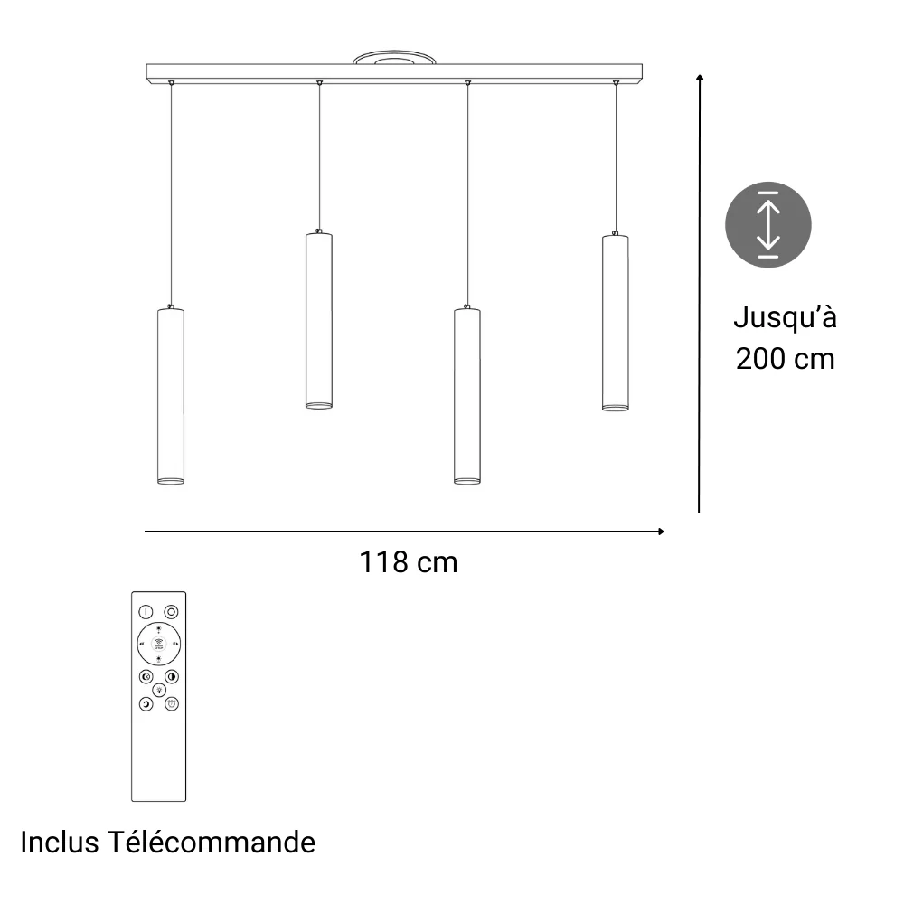 Lampe Suspendue Fakla Dimmable - Noir - Image 16