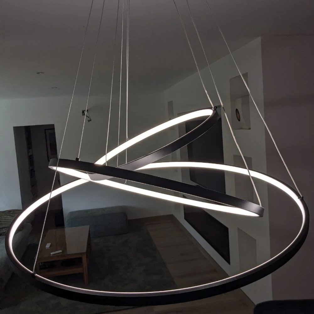 Lustre D'Intérieur Waves Intensité Variable - Noir - Image 19